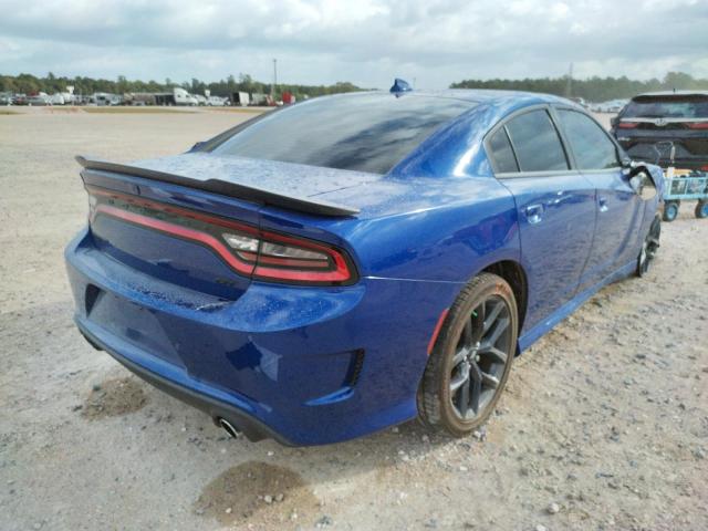 2C3CDXHG1MH643832 - 2021 DODGE CHARGER GT BLUE photo 4