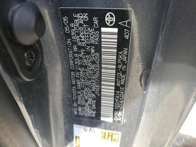 JTKDE177960064258 - 2006 TOYOTA SCION TC 灰色 照片 10