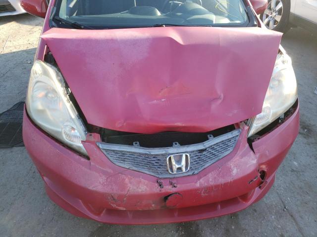 JHMGE8H47AC020055 - 2010 HONDA FIT SPORT RED photo 9