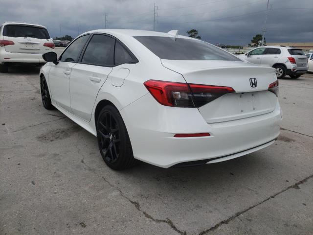 2HGFE2F53NH584814 - 2022 HONDA CIVIC SPOR WHITE photo 3