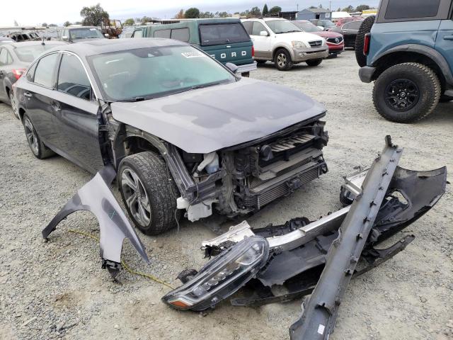 1HGCV1F56JA240982 - 2018 HONDA ACCORD EXL GRAY photo 1