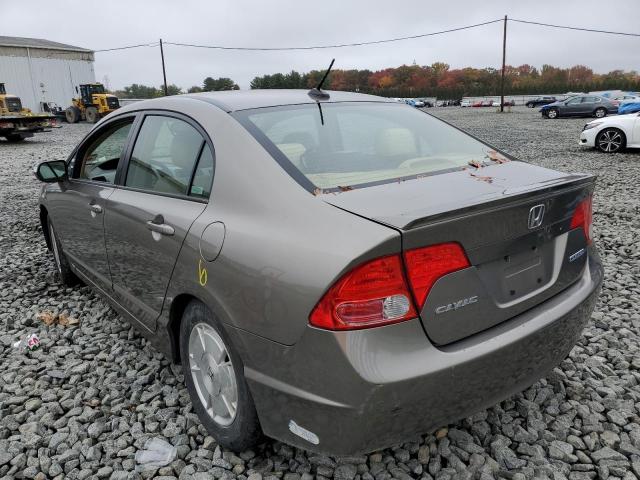 JHMFA36207S004130 - 2007 HONDA CIVIC HYBR BROWN photo 3