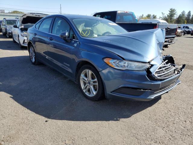 3FA6P0UUXJR212947 - 2018 FORD FUSION S H BLUE photo 1