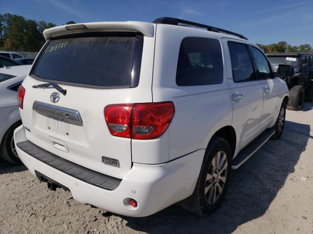 5TDZY68A88S004127 - 2008 TOYOTA SEQUOIA LI WHITE photo 4