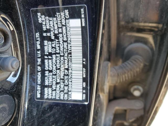 SHHFK7H78HU201171 - 2017 HONDA CIVIC EXL Qara foto 10