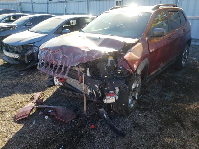 1C4PJMBNXLD630195 - 2020 JEEP CHEROKEE T BURGUNDY photo 2