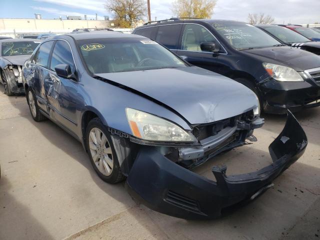 1HGCM66467A040457 - 2007 HONDA ACCORD SE BLUE photo 1