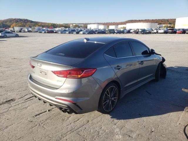 KMHD04LBXJU540337 - 2018 HYUNDAI ELANTRA SP GRAY photo 4