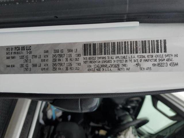 1C4GJXAN0LW303828 - 2020 JEEP WRANGLER S WHITE photo 10