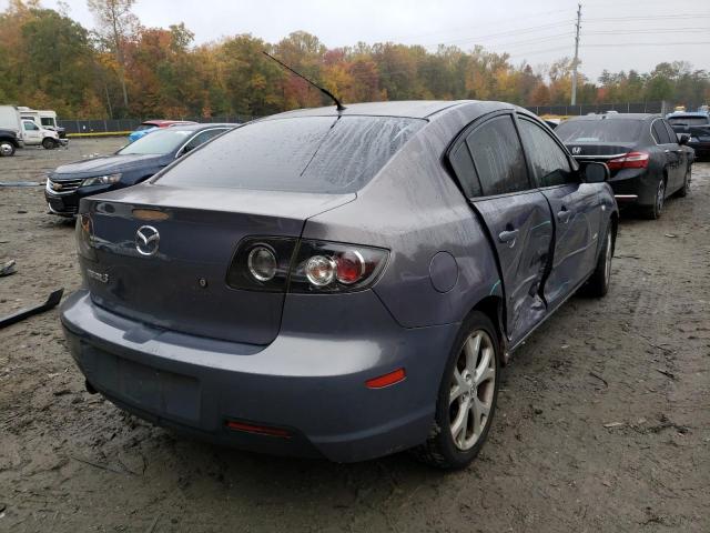 JM1BK323081866704 - 2008 MAZDA 3 S GRAY photo 4