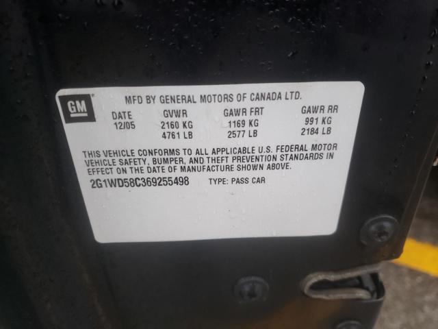 2G1WD58C369255498 - 2006 CHEVROLET IMPALA SUP 黑色 照片 10