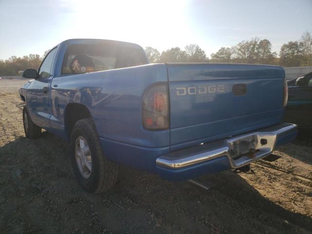 1B7FL26XXXS243380 - 1999 DODGE DAKOTA BLUE photo 3