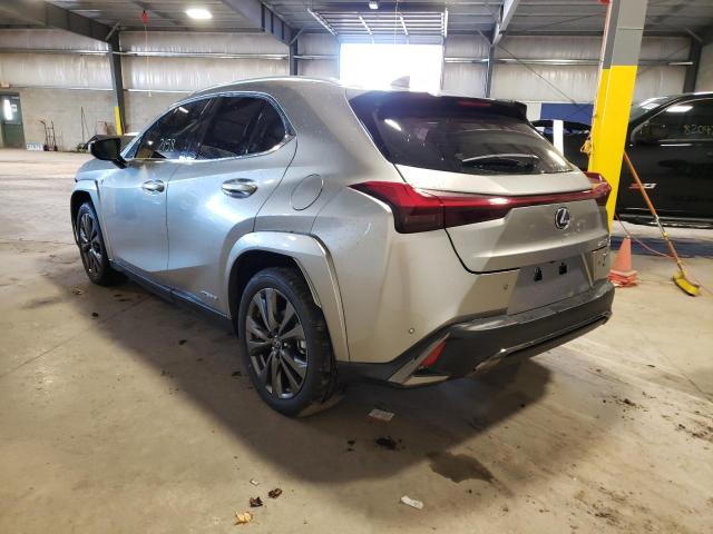 JTHR9JBH4N2062579 - 2022 LEXUS UX 250H BA SILVER photo 3