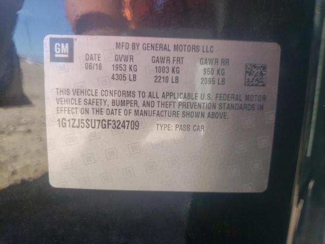 1G1ZJ5SU7GF324709 - 2016 CHEVROLET MALIBU HYB BLACK photo 10