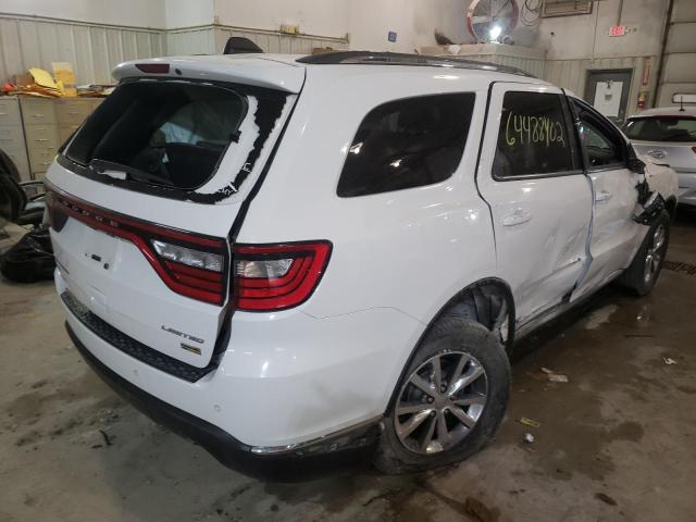 1C4RDJDG8EC976347 - 2014 DODGE DURANGO LI WHITE photo 4