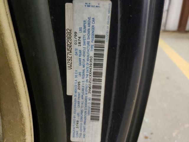 3VWCC21CXXM439350 - 1999 VOLKSWAGEN NEW BEETLE 蓝色 照片 10