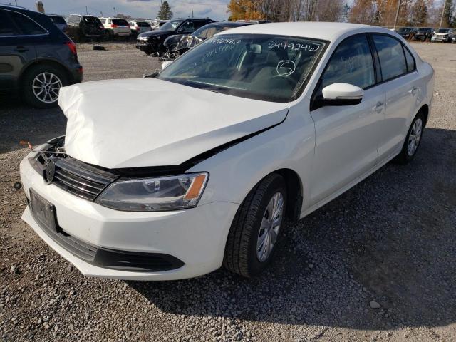 3VW2K7AJ0EM429319 - 2014 VOLKSWAGEN JETTA BASE 白色 照片 2