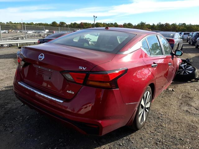 1N4BL4DW0MN315515 - 2021 NISSAN ALTIMA SV RED photo 4