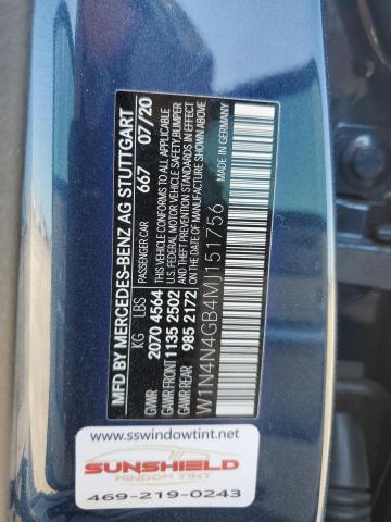 W1N4N4GB4MJ151756 - 2021 MERCEDES-BENZ GLA 250 BLUE photo 10