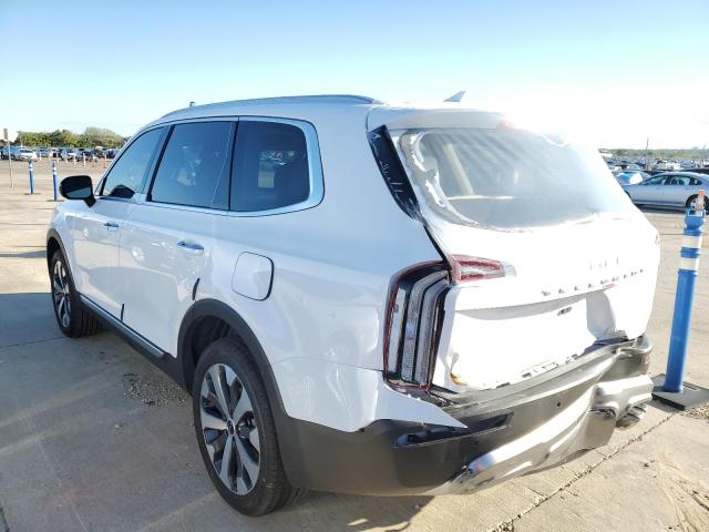 5XYP64HC9NG238997 - 2022 KIA TELLURIDE WHITE photo 3