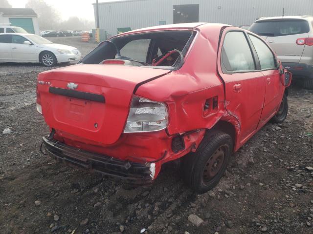 KL1TD52655B459592 - 2005 CHEVROLET AVEO BASE RED photo 4