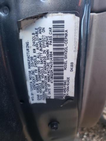 4T1BG22K7WU314384 - 1998 TOYOTA CAMRY CE CHARCOAL photo 10