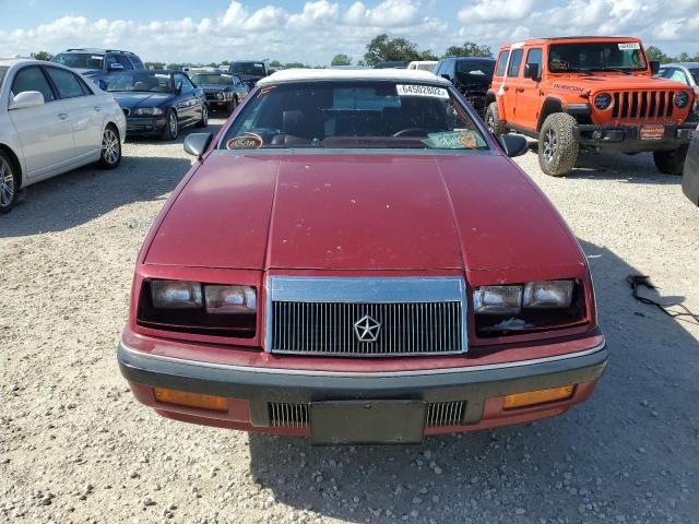 1C3XJ45K8KG152314 - 1989 CHRYSLER LEBARON 栗色 照片 5