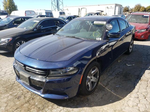 2C3CDXAT1FH805985 - 2015 DODGE CHARGER PO BLUE photo 2