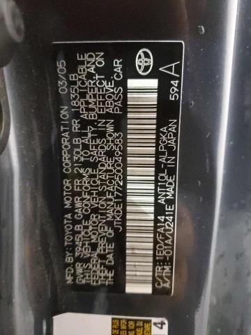 JTKDE177250049583 - 2005 TOYOTA SCION TC 灰色 照片 10