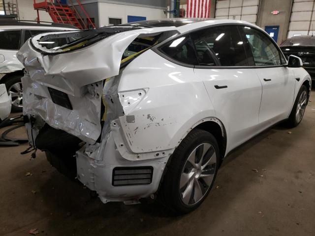 5YJYGDEE0MF068221 - 2021 TESLA MODEL Y Blanc photo 4