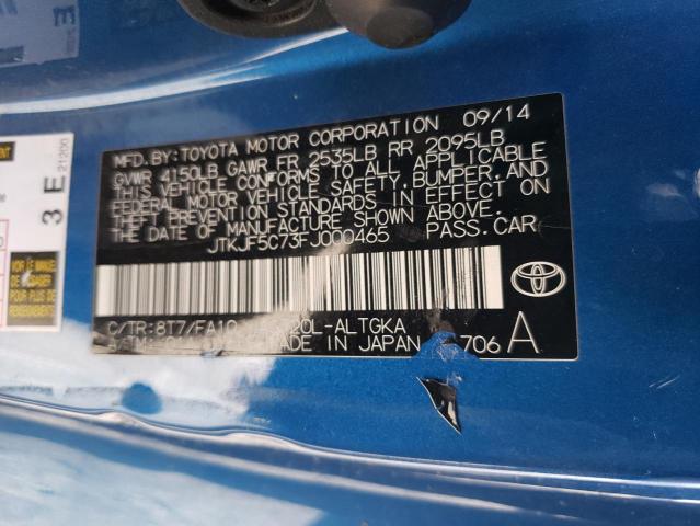 JTKJF5C73FJ000465 - 2015 TOYOTA SCION TC BLUE photo 10