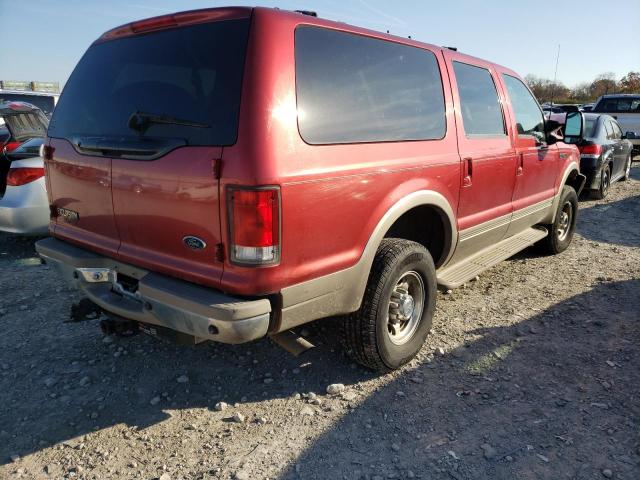 1FMSU43F71EA20508 - 2001 FORD EXCURSION MAROON photo 4