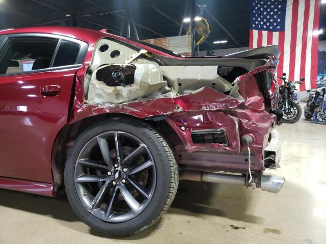 2C3CDXGJ3KH742257 - 2019 DODGE CHARGER SC MAROON photo 9