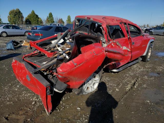 1B7HL2AN11S318781 - 2001 DODGE DAKOTA QUA RED photo 4