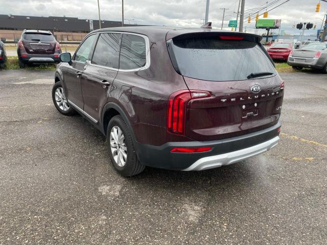 5XYP24HC3LG013094 - 2020 KIA TELLURIDE BURGUNDY photo 3