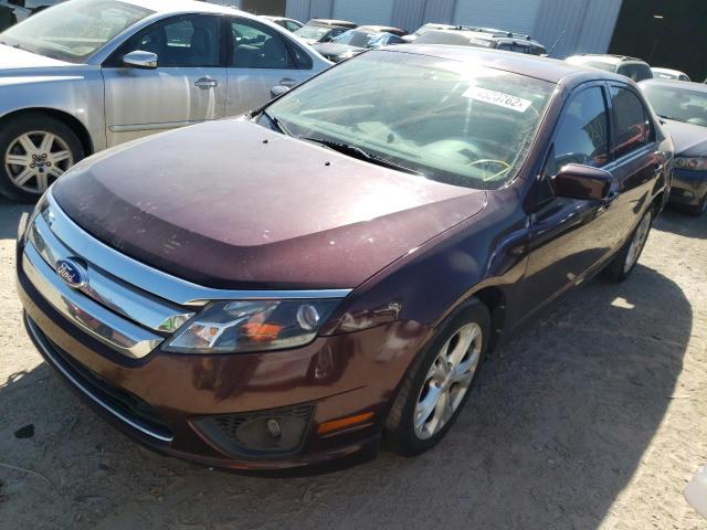 3FAHP0HA2CR254802 - 2012 FORD FUSION S F MAROON photo 2