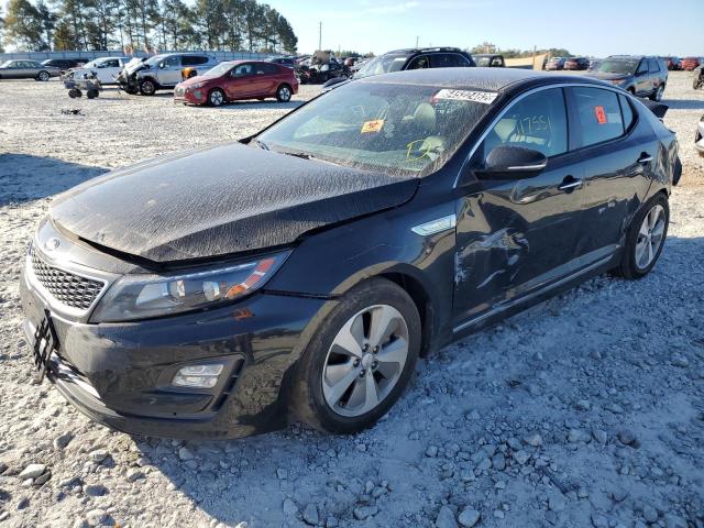 KNAGN4AD4F5091453 - 2015 KIA OPTIMA HYB BLACK photo 2