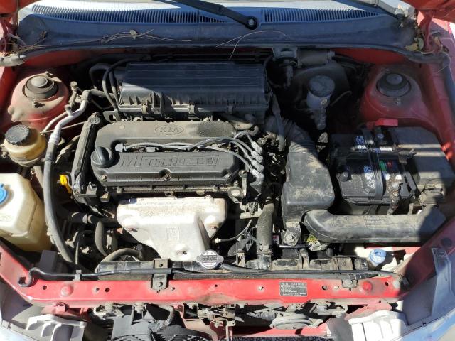 KNADC123126086342 - 2002 KIA RIO RED photo 7