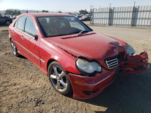 WDBRF40J25A683356 - 2005 MERCEDES-BENZ C 230K SPO RED photo 1