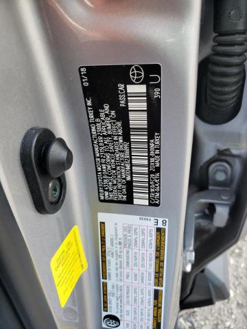 NMTKHMBX2JR060992 - 2018 TOYOTA C-HR XLE GRAY photo 10