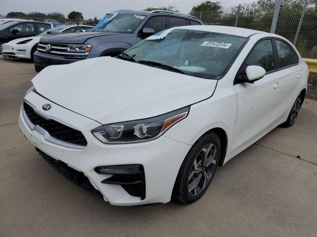 3KPF24ADXME346146 - 2021 KIA FORTE FE WHITE photo 1