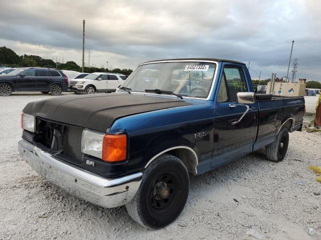 1FTDF15N9KPA09011 - 1989 FORD F150 BLUE photo 2