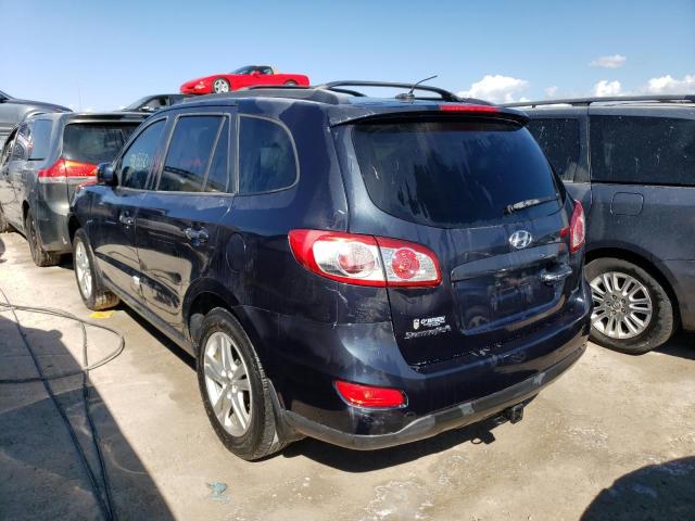 5XYZK4AG3CG138666 - 2012 HYUNDAI SANTA FE L BLUE photo 3