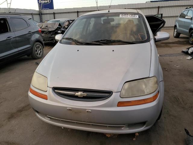 KL1TD56676B621833 - 2006 CHEVROLET AVEO BASE SILVER photo 5