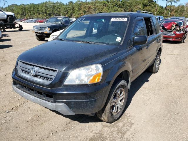 2HKYF18603H611525 - 2003 HONDA PILOT EXL BLACK photo 2