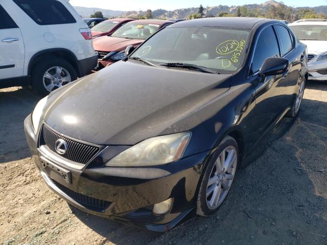 JTHBK262575031263 - 2007 LEXUS IS 250 BLACK photo 2