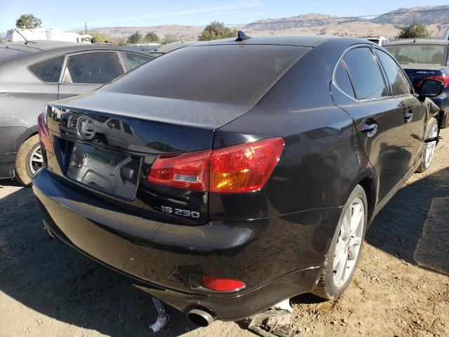 JTHBK262575031263 - 2007 LEXUS IS 250 BLACK photo 4