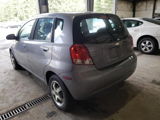 KL1TD66628B084409 - 2008 CHEVROLET AVEO BASE SILVER photo 3