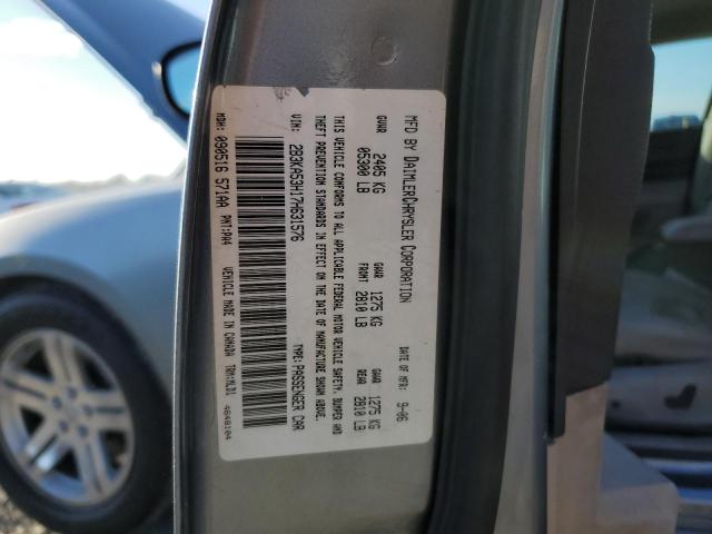 2B3KA53H17H631576 - 2007 DODGE CHARGER R/ GRAY photo 10