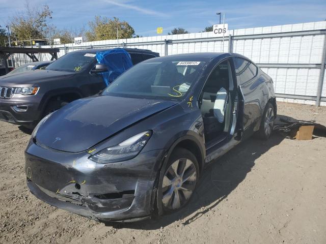 5YJYGDEE8MF185433 - 2021 TESLA MODEL Y SILVER photo 2